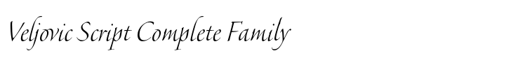 Veljovic Script Complete Family